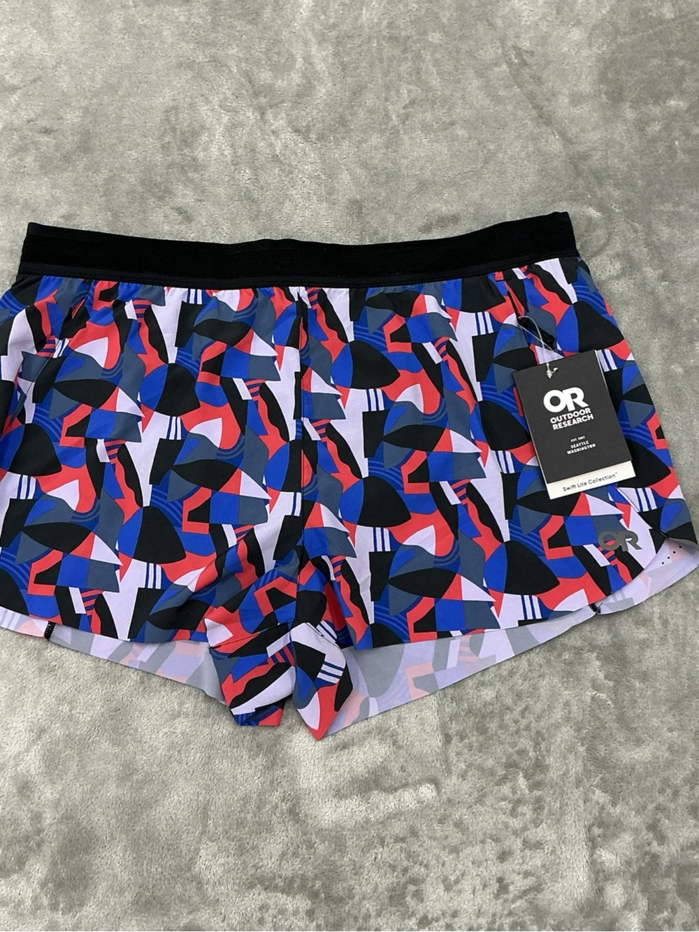 Outdoor Research Swift Lite Printed Shorts 2.5" inseam Womens Large pullon lined